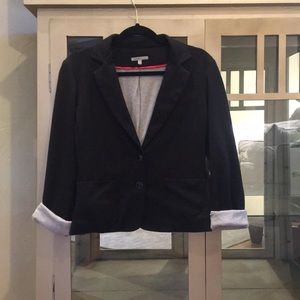 Black & Grey Jersey Blazer